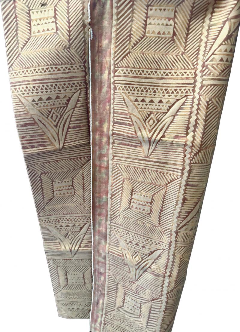Mariano Fortuny Vintabge Fortuny Fabric in Light Plum and Silvery Gold C 1960 1980