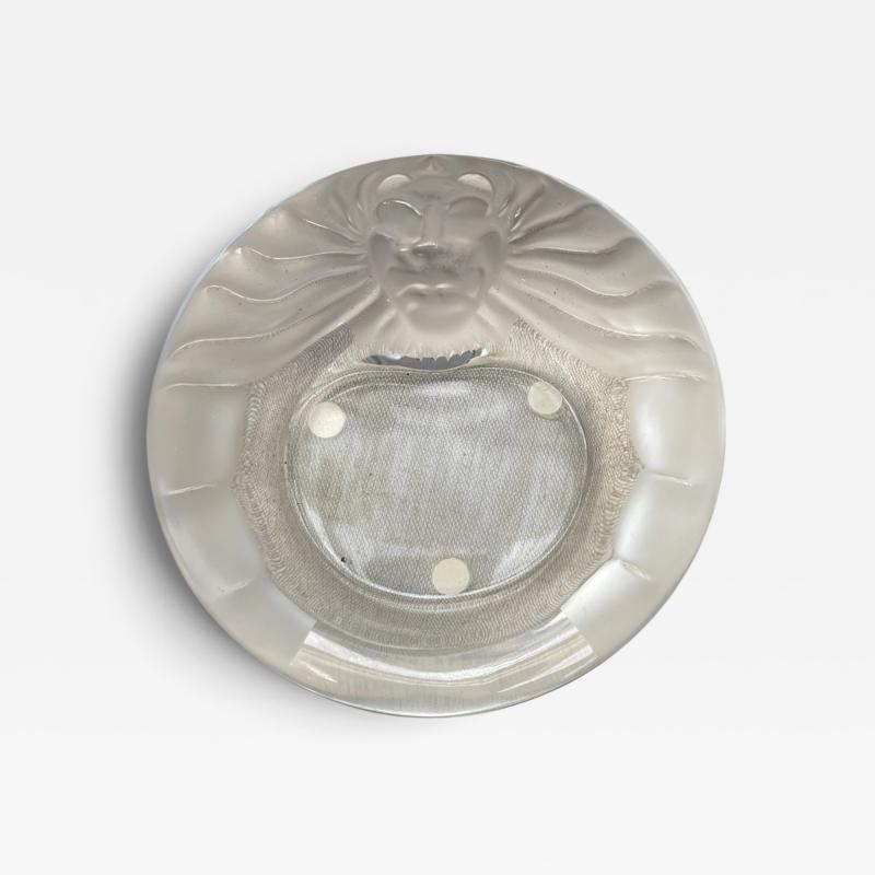 Marie Claude Lalique 1980s Crystal ashtray by Lalique