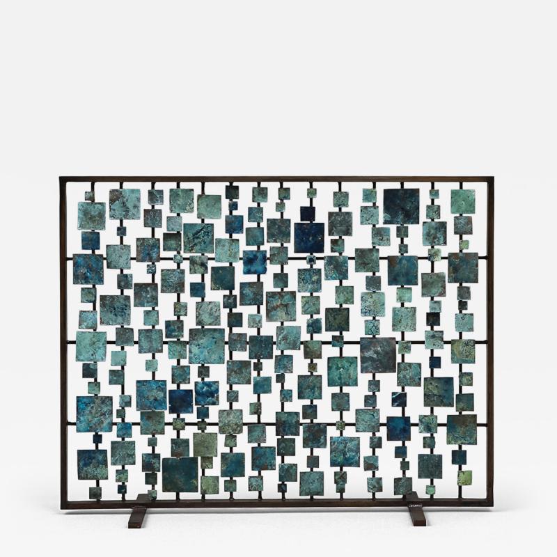 Marie Suri The Blue Aurora Fire Screen