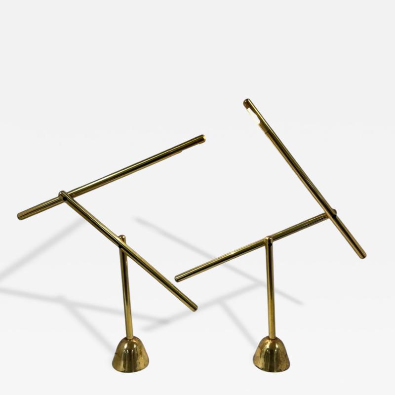 Mario Arnaboldi MODERNIST ITALIAN BRASS ADJUSTABLE LAMPS BY MARIO ARNABOLDI