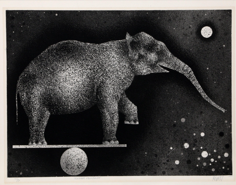 Mario Avati Elephant Equilibriste