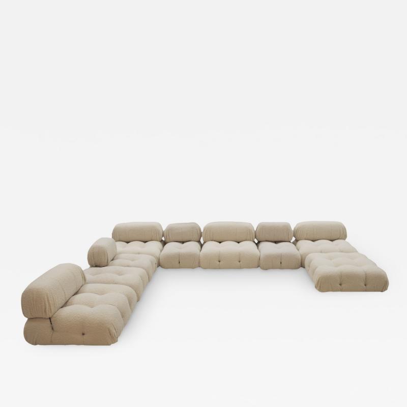 Mario Bellini Camaleonda Modular Sofa by Mario Bellini Italy 70s White Boucl Reupholstered