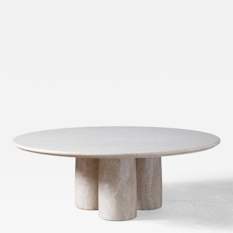 Mario Bellini Mario Bellini Il Colonnato Coffee Table in Solid Italian Travertine 1970s