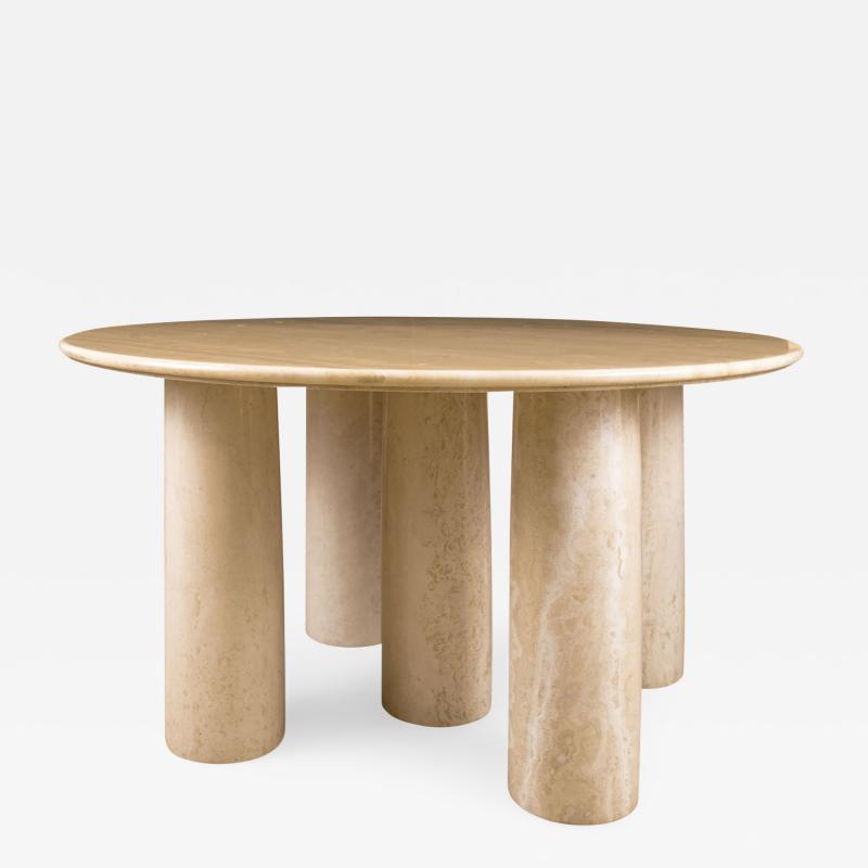 Mario Bellini Mario Bellini Il Colonnato Cream Color Marble Table for Cassina