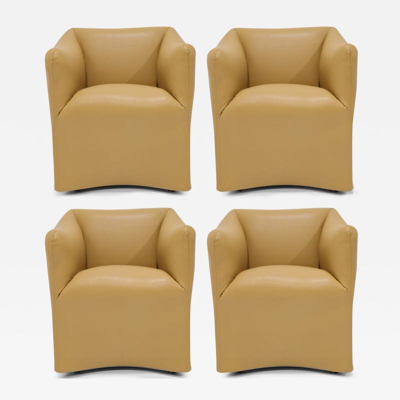 Mario Bellini Mario Bellini Tentazione Armchair in Maharam Leather Set of Four