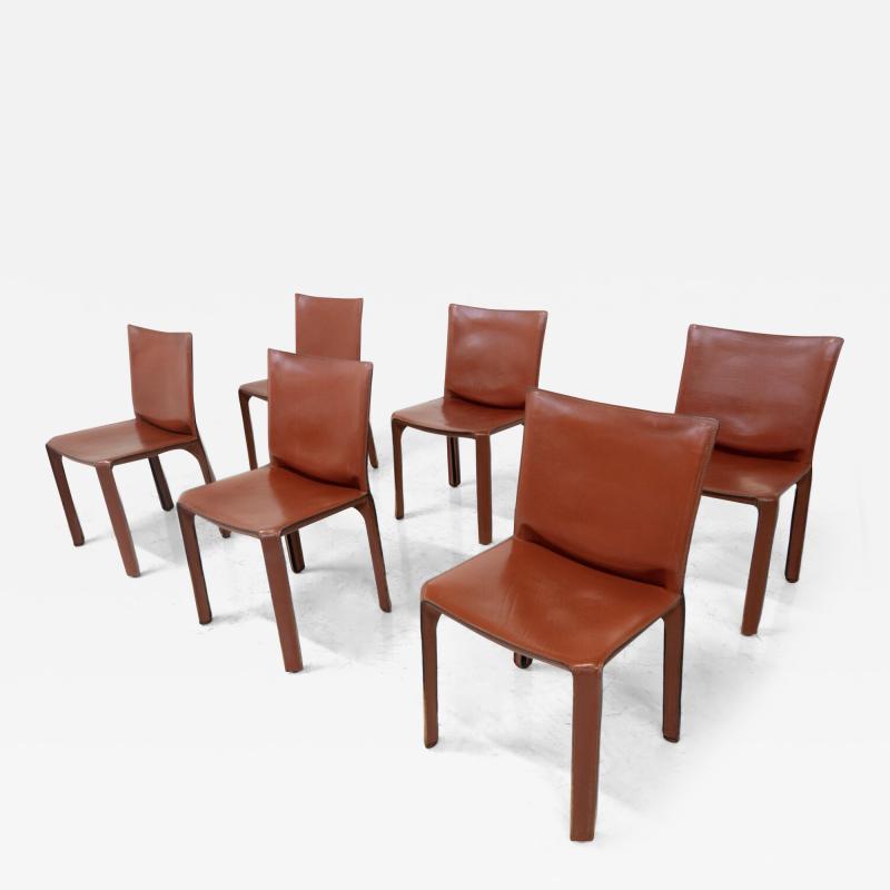 Mario Bellini Mid Century Modern Set of 6 Chairs Model CAB 412 by Mario Bellini for Casina