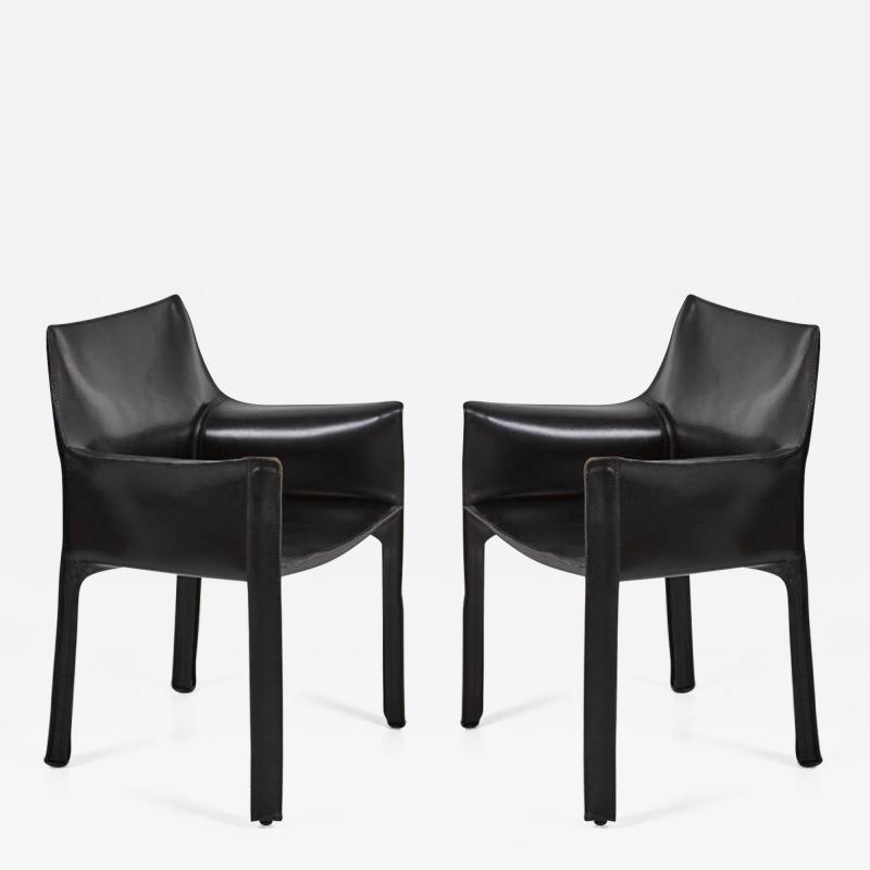 Mario Bellini PAIR OF CASSINA CAB ARM CHAIRS BY MARIO BELLINI