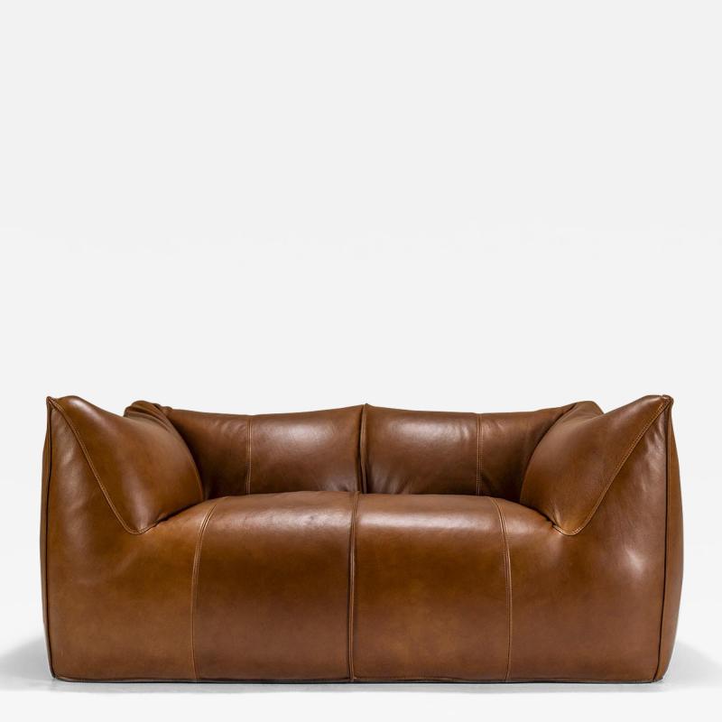 Mario Bellini Two seater Sofa Le Bambole in Cognac Leather by Mario Bellini for B B Italia