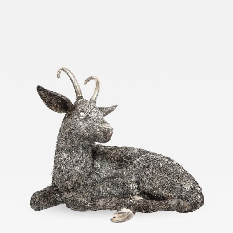 Mario Buccellati A Rare and Exceptional Italian Silver Goat