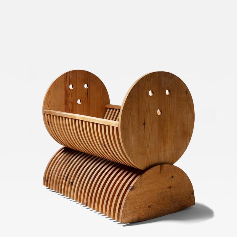 Mario Ceroli Annabella Cradle by Mario Ceroli for Poltronova