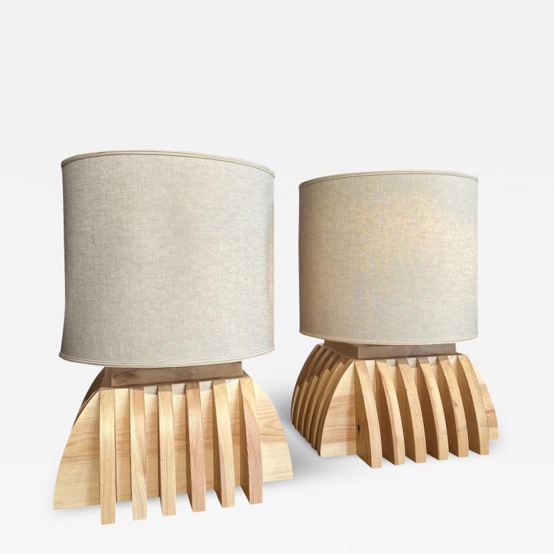 Mario Ceroli Pair of Annabella Lamps by Mario Ceroli 1990s