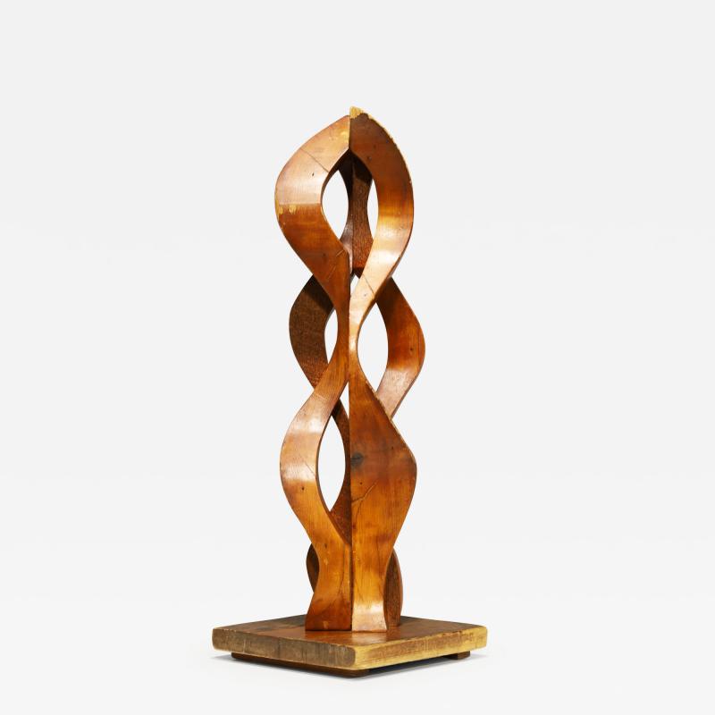 Mario Dal Fabbro Large Wooden Ribbon Sculpture