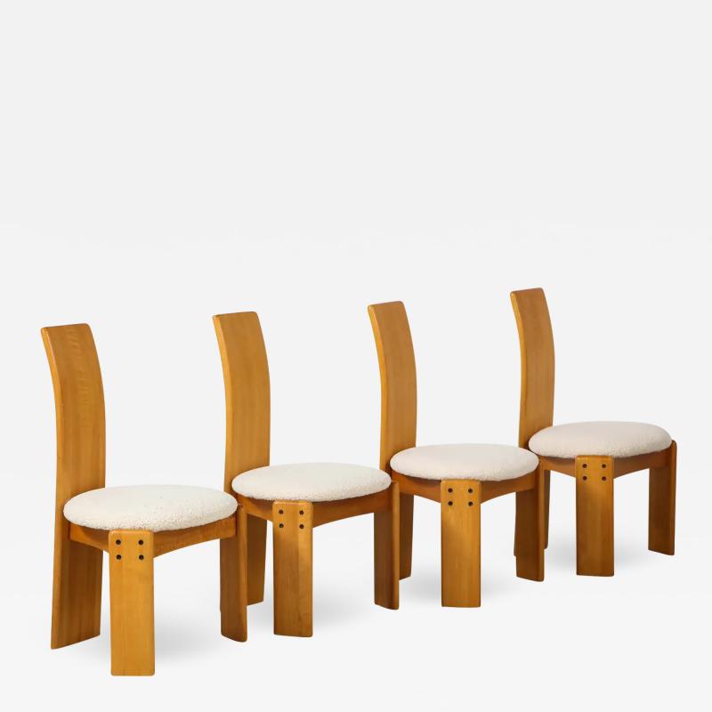 Mario Marenco Set of Four Mario Marenco Dining Chairs for Mobil Girgi 1970s