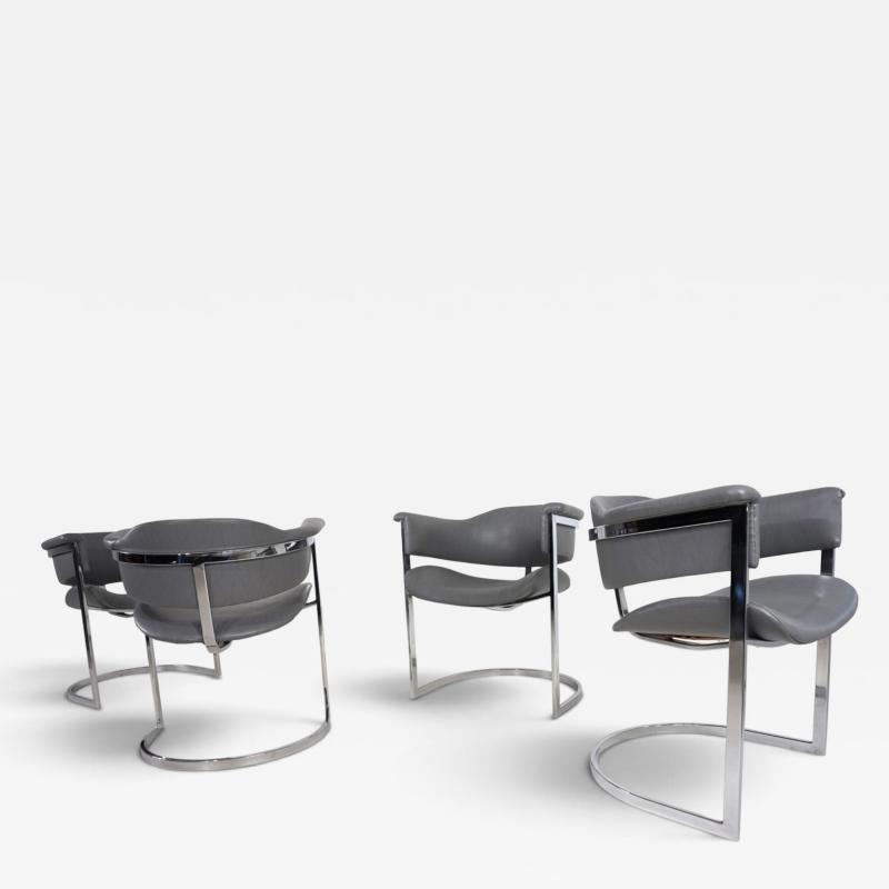 Mario Sabot Set of 4 dining chairs by Vittorio Introini for Mario Sabot 1970