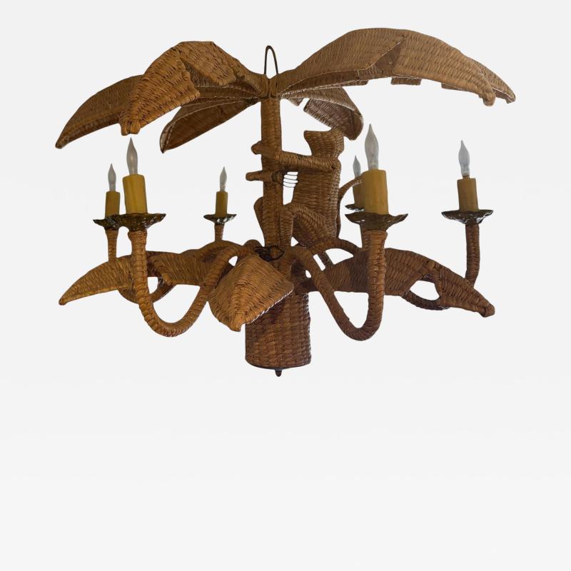 Mario Torres Mario Torres Palm Tree Chandelier With Monkey