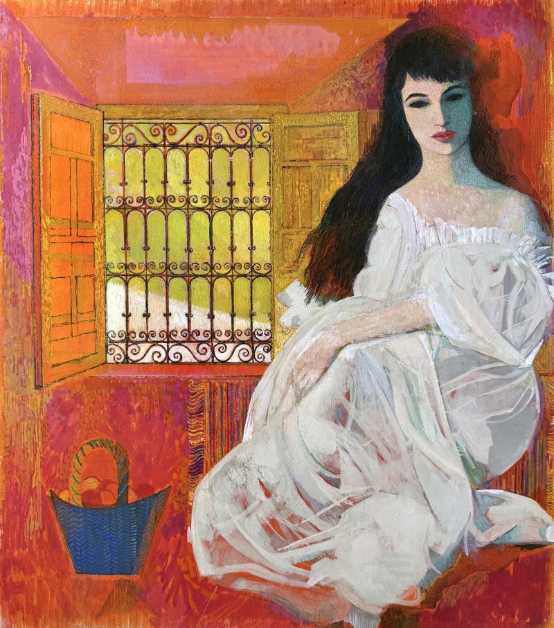 Mario Zamparelli Almond Eyed Brunette Next to Window