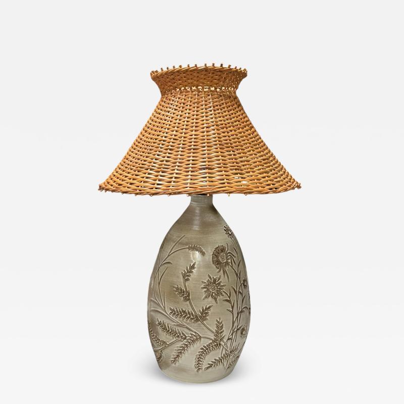 Marius Bessone 1970s Large Studio pottery ceramic lamp by Marius Bessone Vallauris