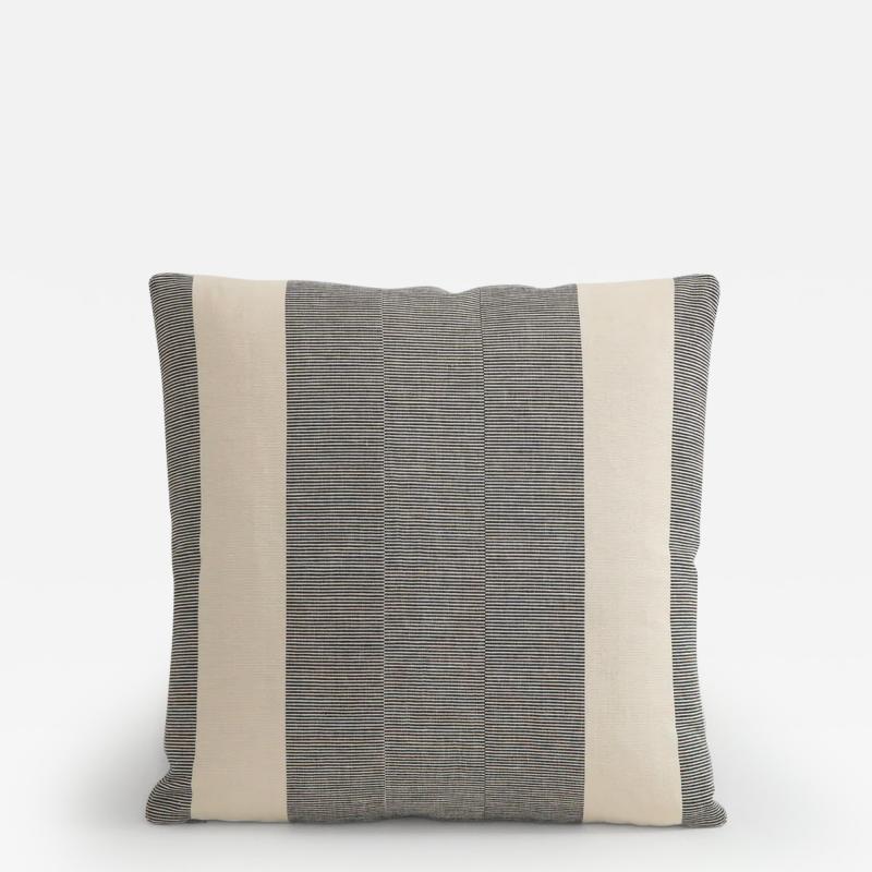 Mark Cunningham HUMBUG STRIPE PEWTER PILLOW