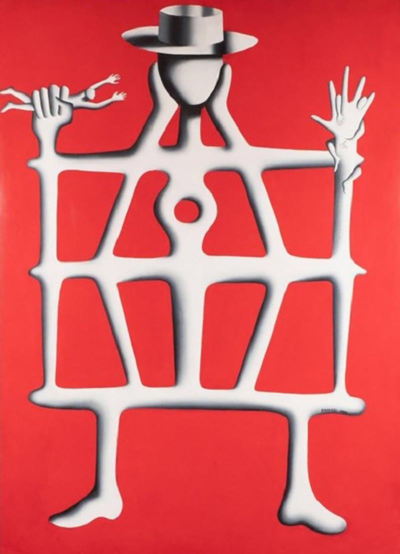 Mark Kostabi Structural Engineer Painting by Mark Kostabi acrylic on canvas
