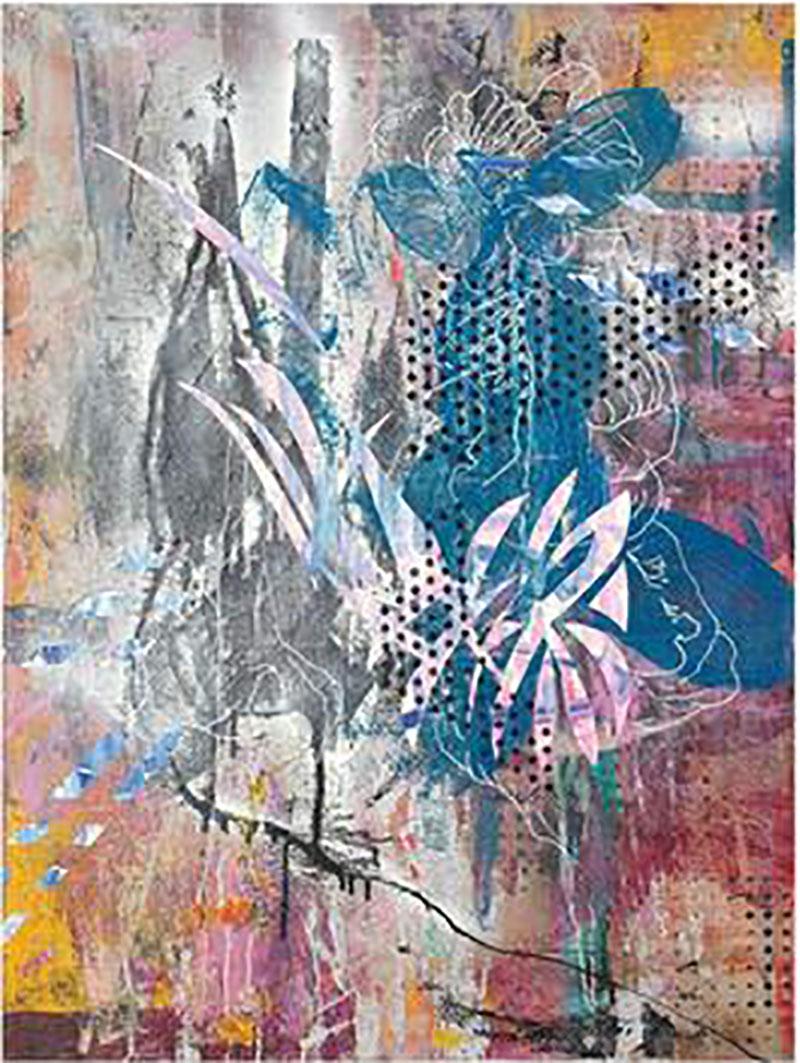 Mark Millene Outstanding Oil on Canvas Abstract Painting by Bulgarian Artist Mark Millene