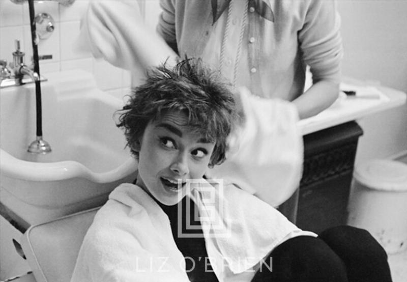 Mark Shaw Audrey Hepburn Being Towel Dried 1953