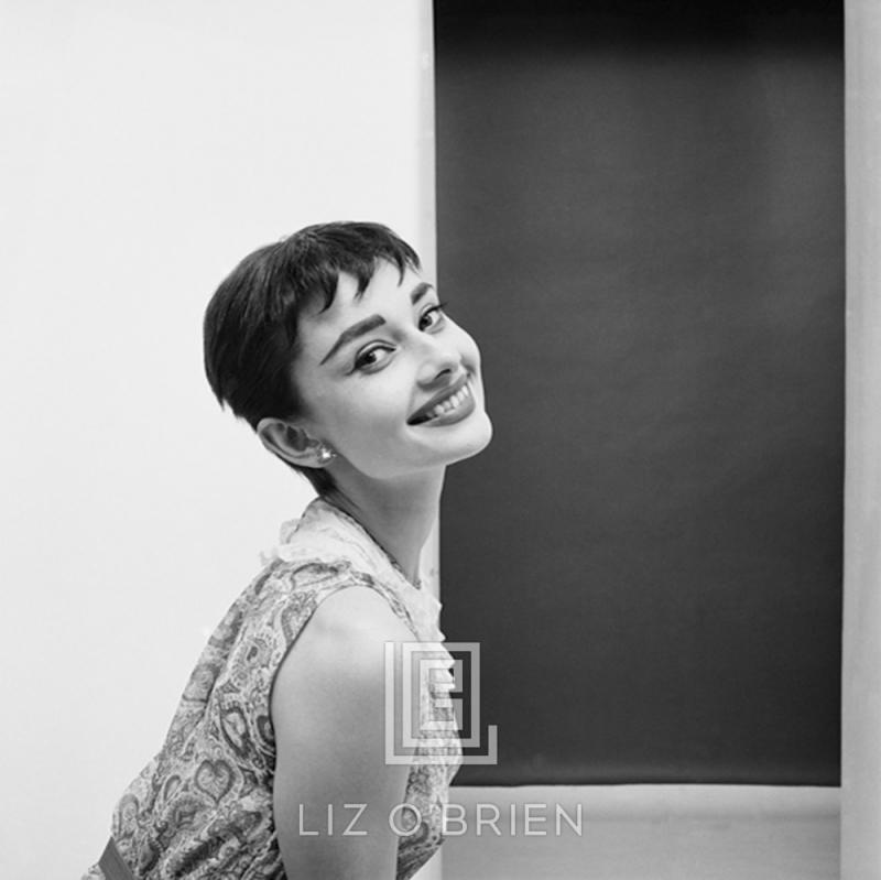 Mark Shaw Audrey Hepburn Smiling Center Frame 1954