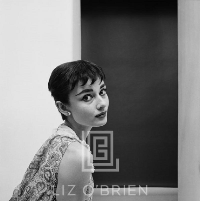 Mark Shaw Audrey Hepburn Staring Center Frame 1954