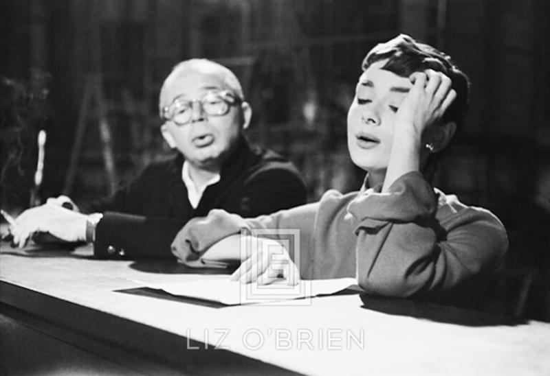 Mark Shaw Audrey Hepburn at Piano Sings with Billy Wilder 1953