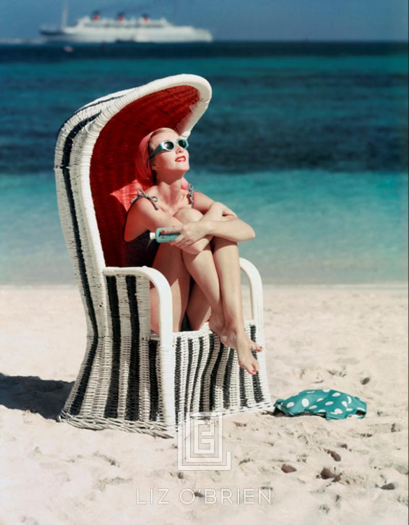 Mark Shaw Beach Striped Chair Circa 1955