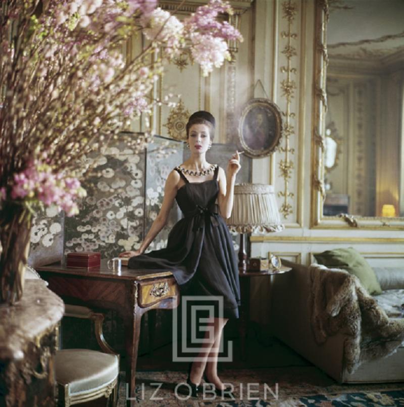 Mark Shaw Designers Homes Dior Smoking Black Dress 1960