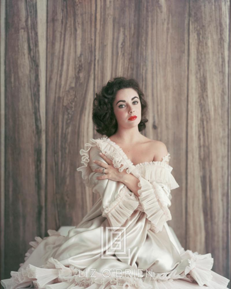 Mark Shaw Elizabeth Taylor in Frills Portrait with Bare Shoulder 1956