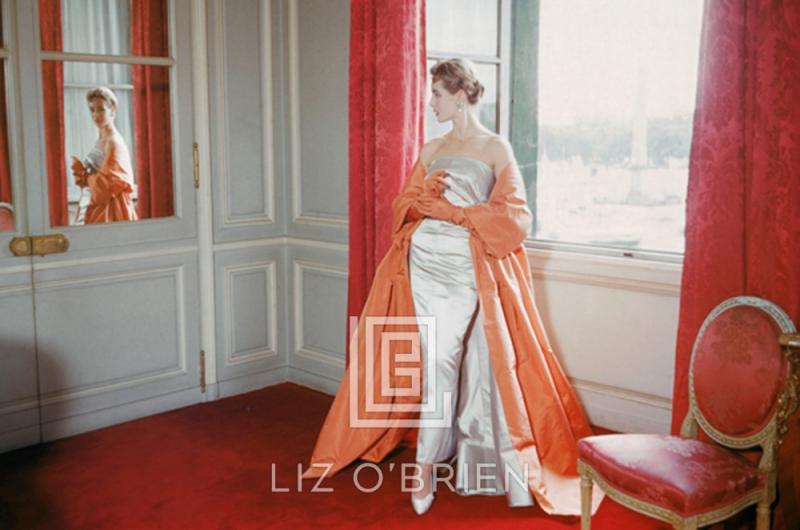 Mark Shaw Givenchy Rust Cape Interior 1955