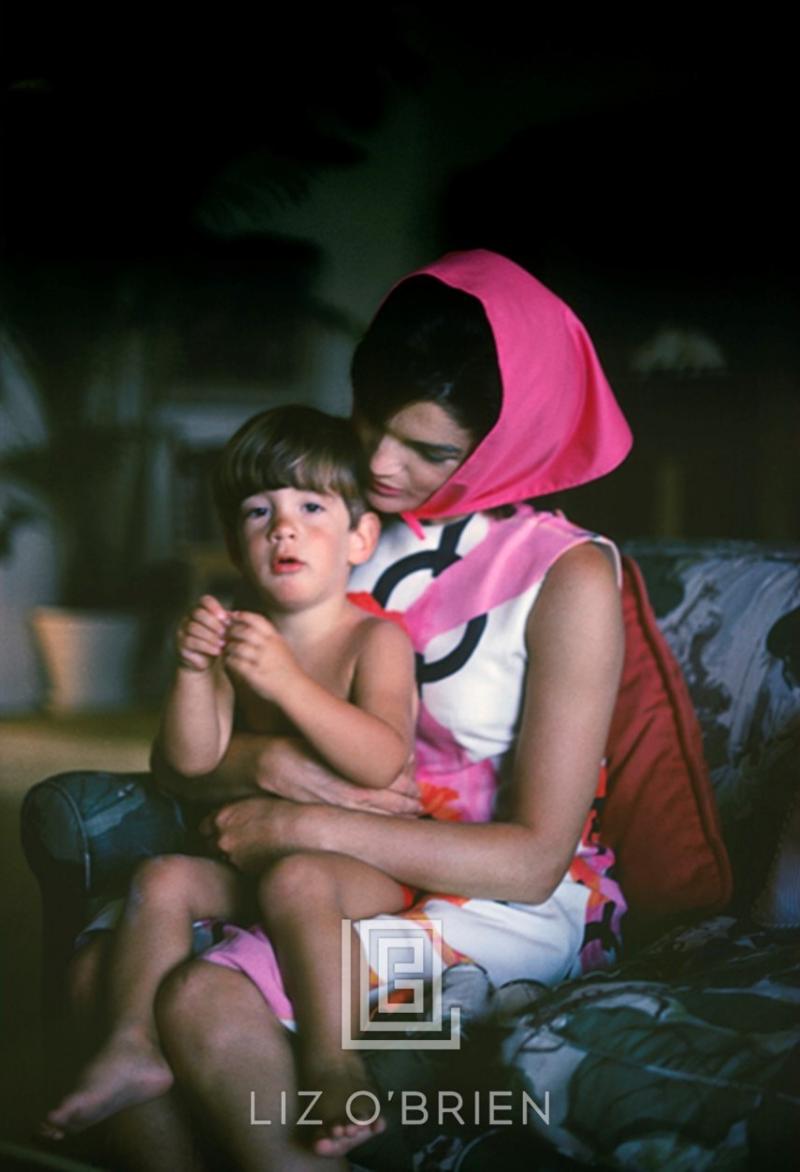Mark Shaw Kennedy Jackie and John Jr Color Palm Beach 1963