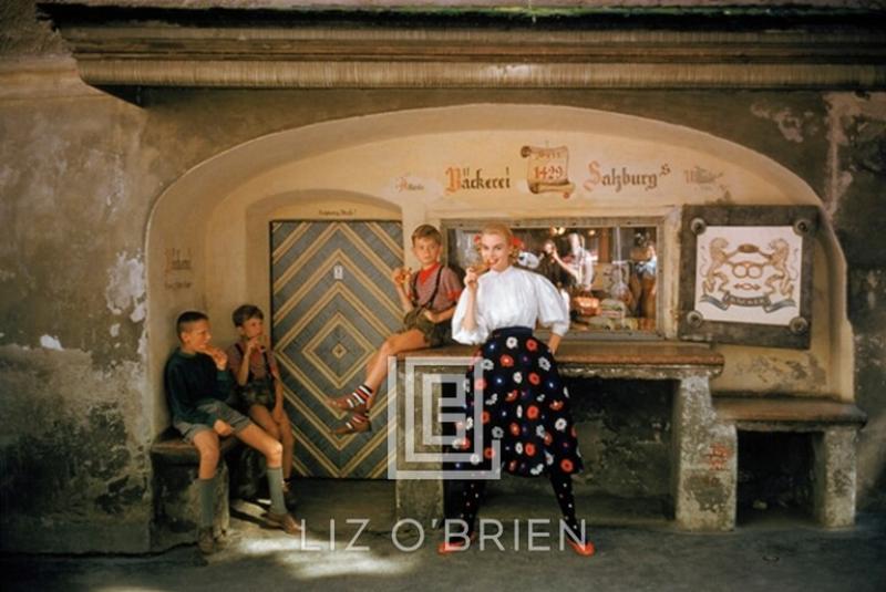 Mark Shaw Model in Salzberg Bakery with Three Boys 1956