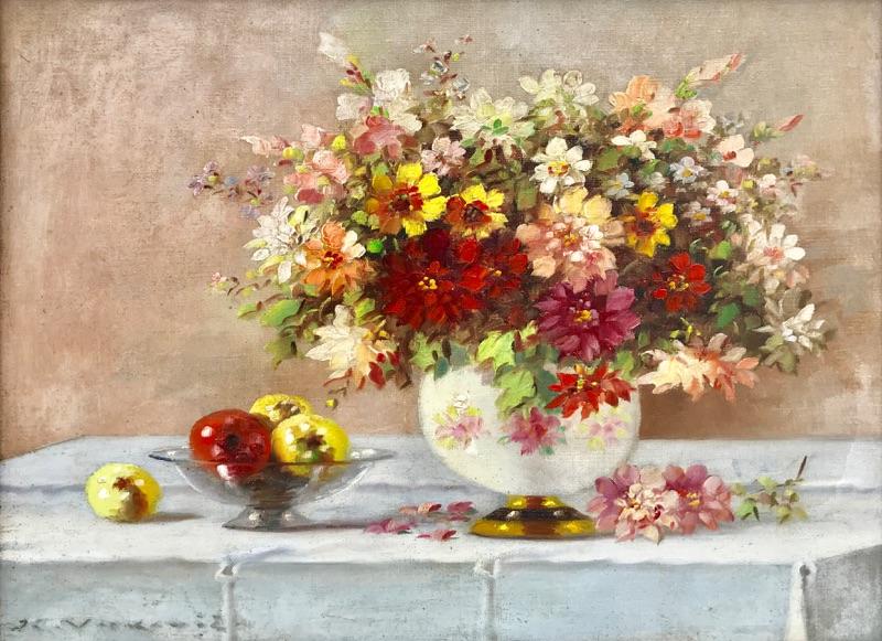 Marko Vukovic Bouquet in Porcelain Vase 