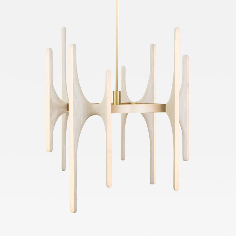 Markus Haase Markus Haase Bleached Ash and Onyx Chandelier USA 2016