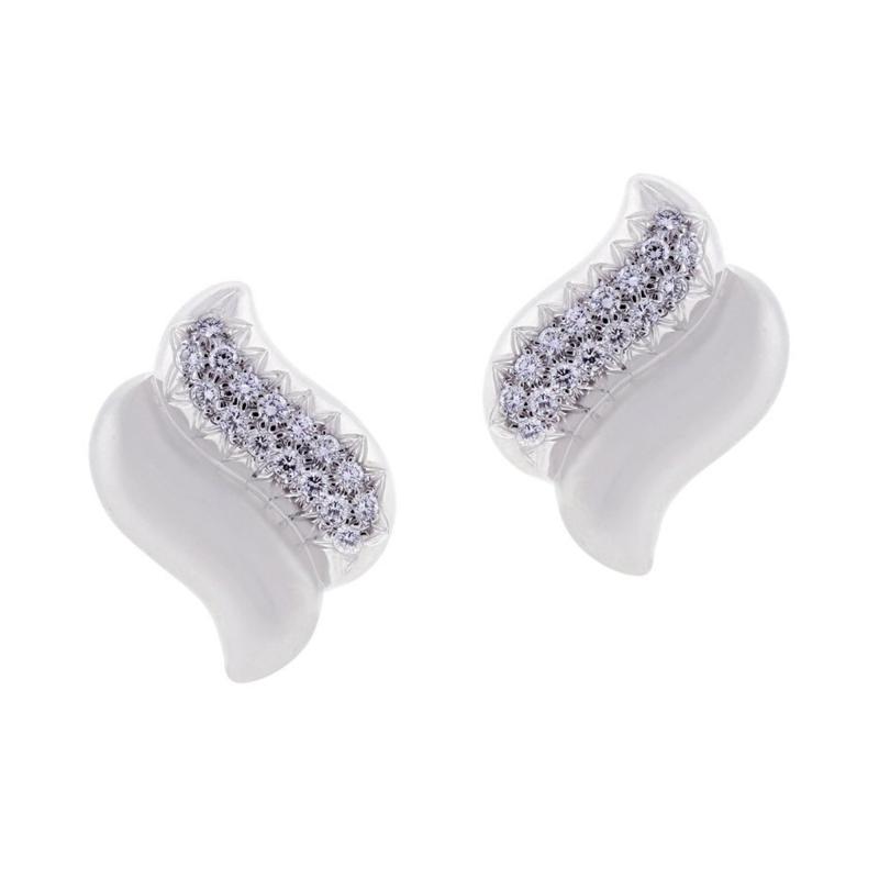 Marlene Stowe Marlene Stowe Double Wave Diamond Earrings