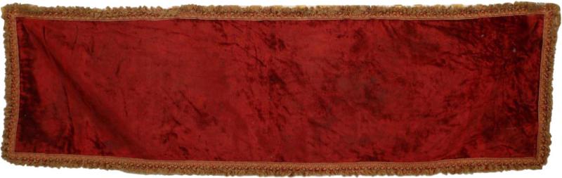 Maroon Velvet Table Runner with Fringe