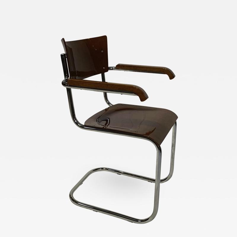 Mart Stam Bauhaus Cantilever Steeltube Armchair S43F by Mart Stam Czechia 1930s