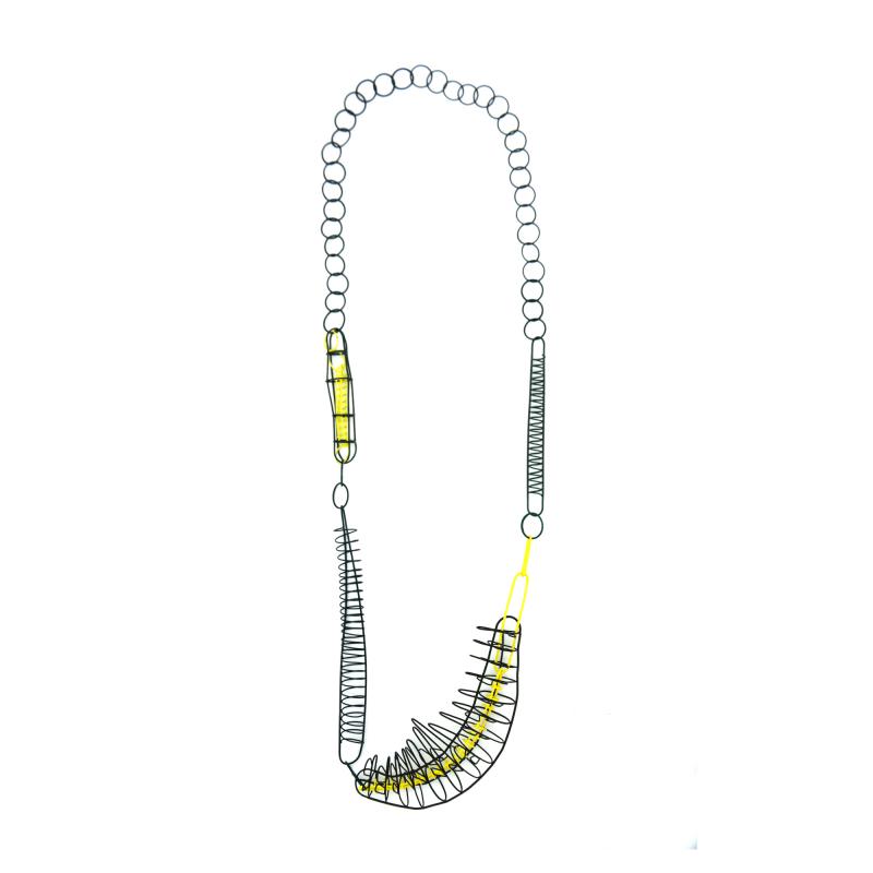 Martacarmela Sotelo CONTAINER IN GREEN AND YELLOW necklace