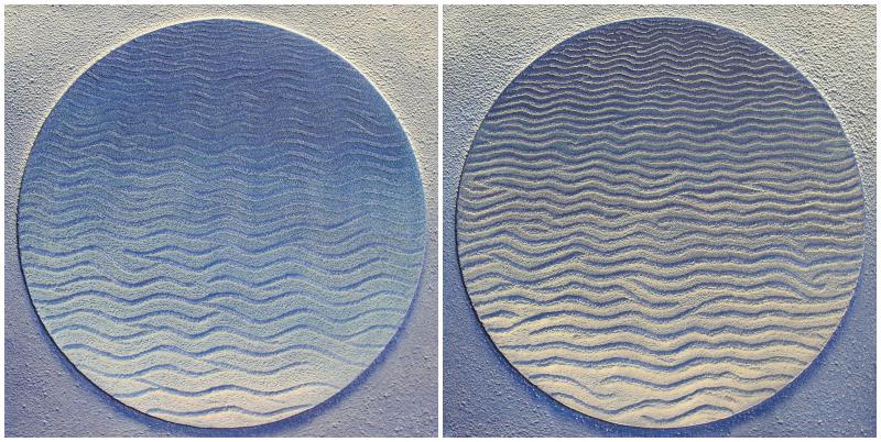 Martha Winter Universal Flowing Contemporary Mixed Media Diptych