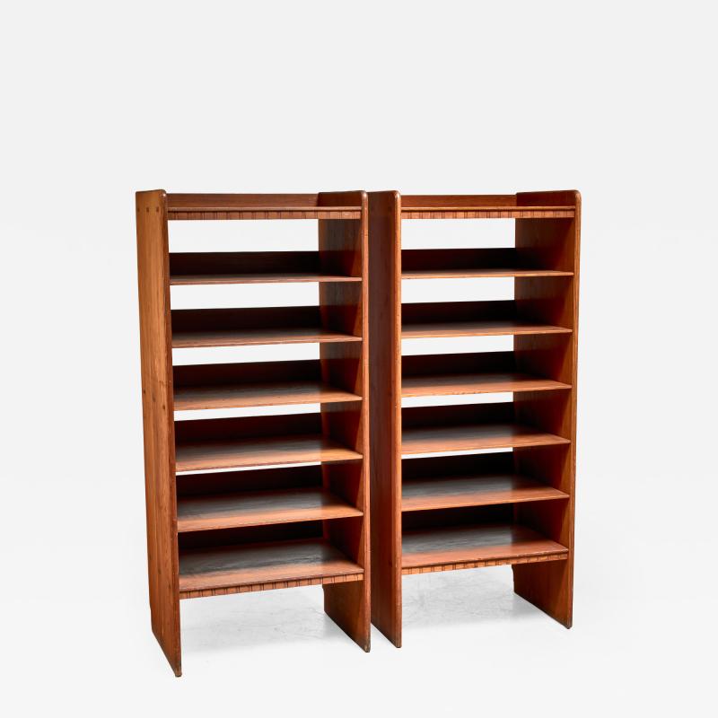 Martin Nyrop Martin Nyrop pair of pine bookcases Denmark ca 1900