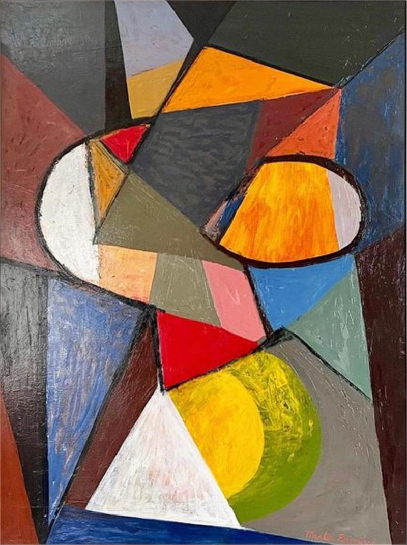 Martin Rosenthal Martin Rosenthal 1899 1974 Large Abstract c1960 oil on Masonite