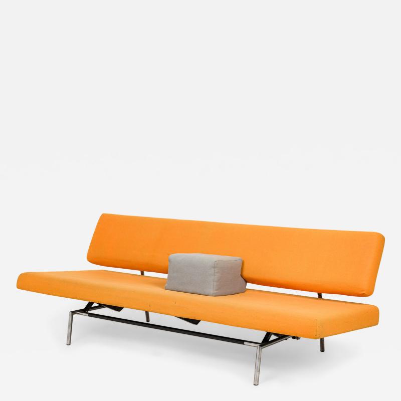Martin Visser Martin Visser for Spectrum Modern Orange Felt Convertible Sleeper Sofa