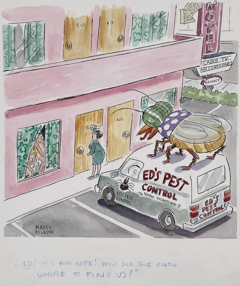 Marty Murphy Man Gets Caught Cheating on His Wife Playboy Cartoon