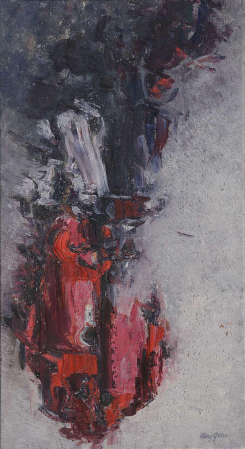 Mary Gehr American Mid Century Abstract Oil on Canvas