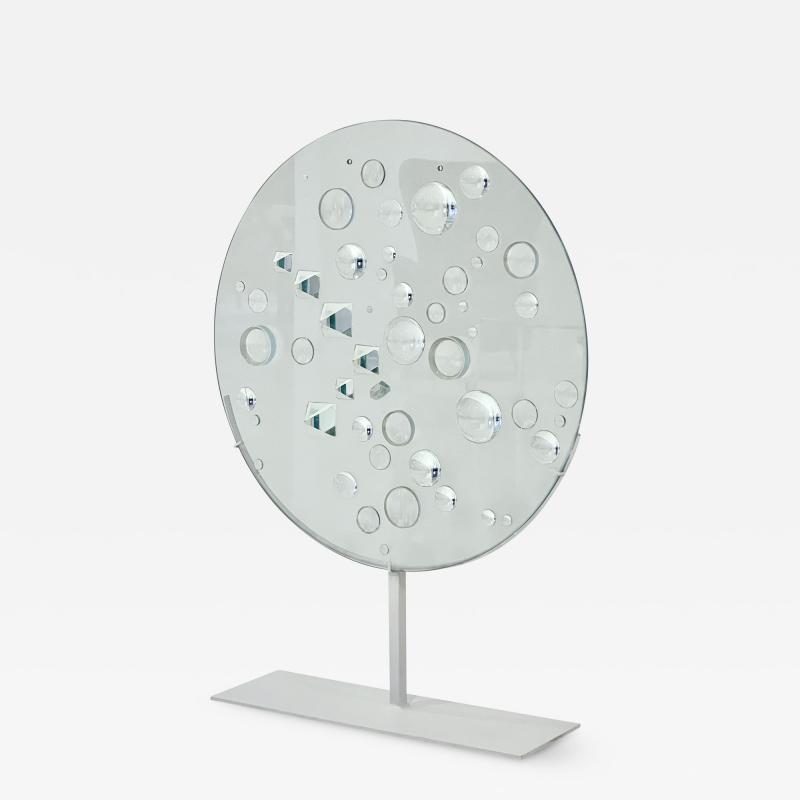 Mary Hilde Ruth Bauermeister Mary Bauermeister Optical Glass Disc Sculpture