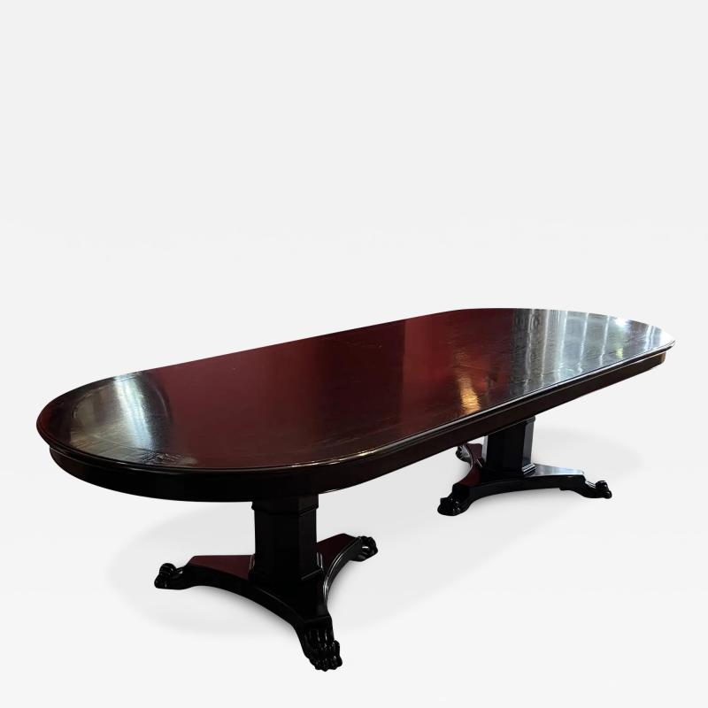 Mary McDonald Interiors 10 Double Pedestal Regency Style Dining Table