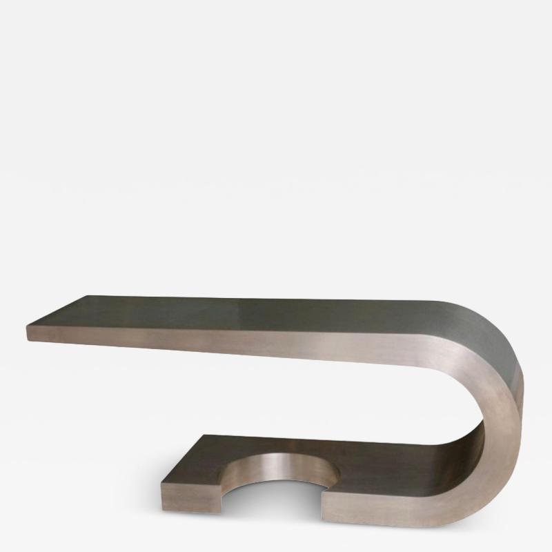 Marzio Cecchi Marzio Cecchi for Studio Most Stainless Steel Desk Console Diapason 1968 