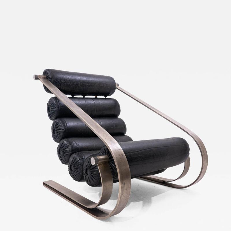 Marzio Cecchi Mid Century Modern Balestra Lounge Chair by Marzio Cecchi